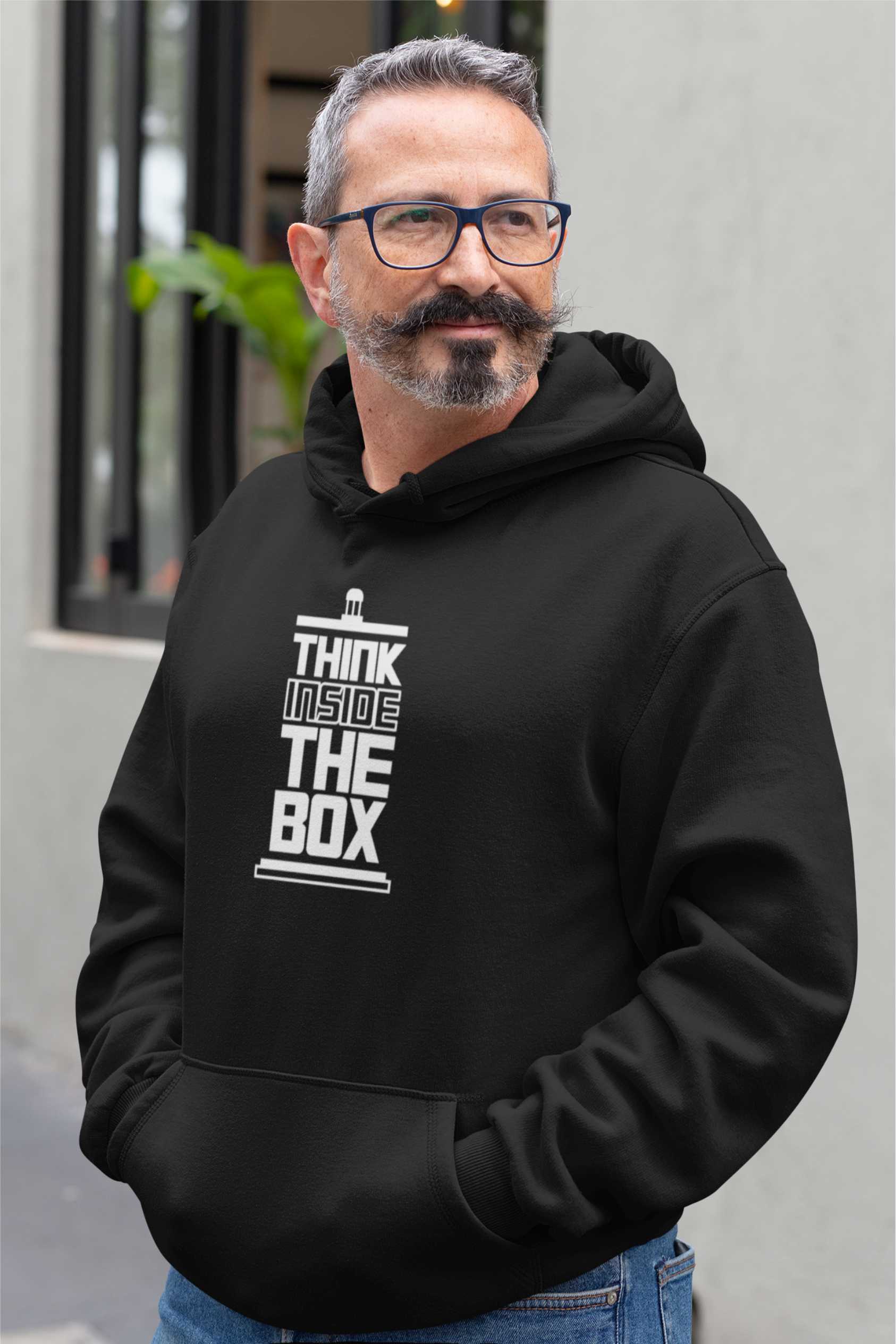 Dr Who – Think Inside The Box Hoodie | manatees.com.au